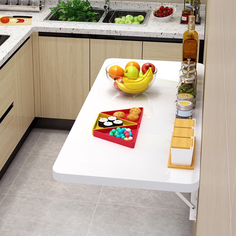 Wall Mounted Foldable Table with Bracket Wall Hung On / Meja Lipat Ikea ...