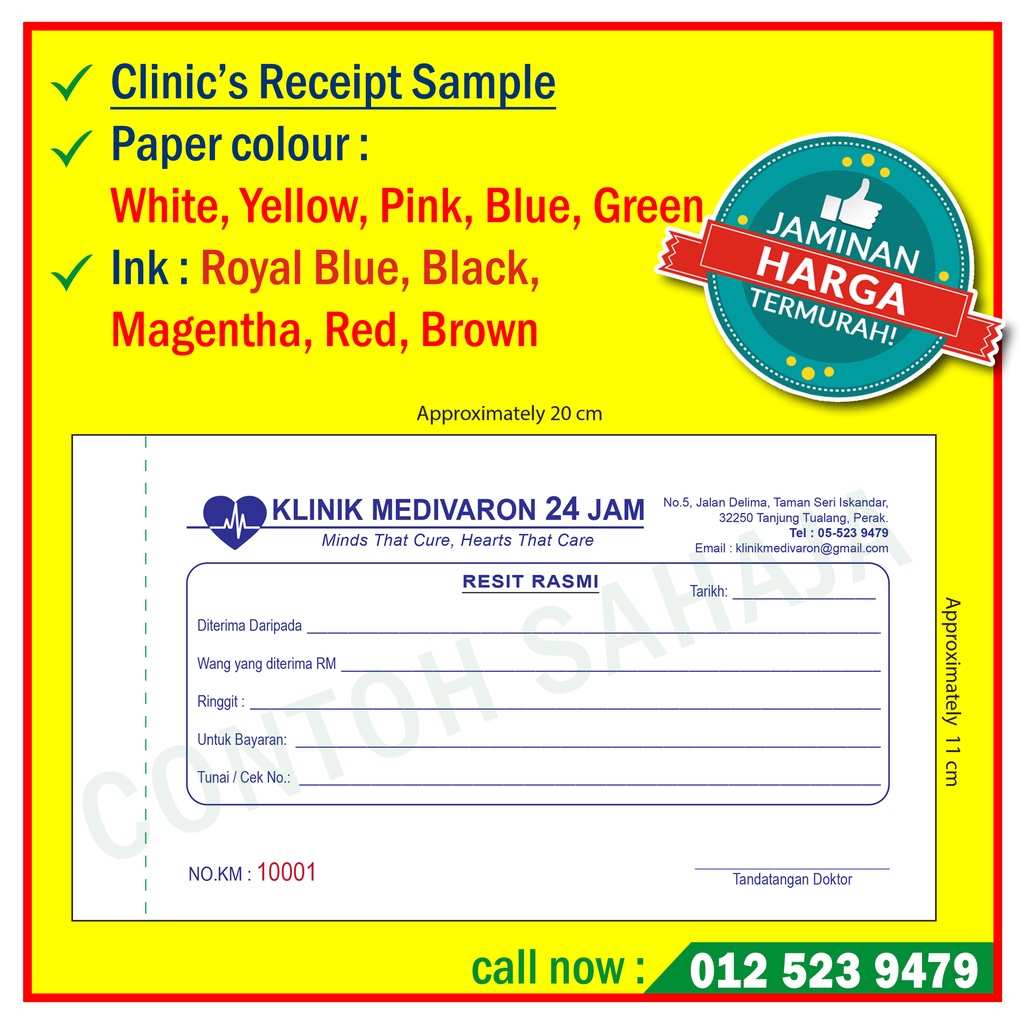 Printing 2 ply NCR Receipt Book/ Buku Resit / Buku Resit Rasmi ...