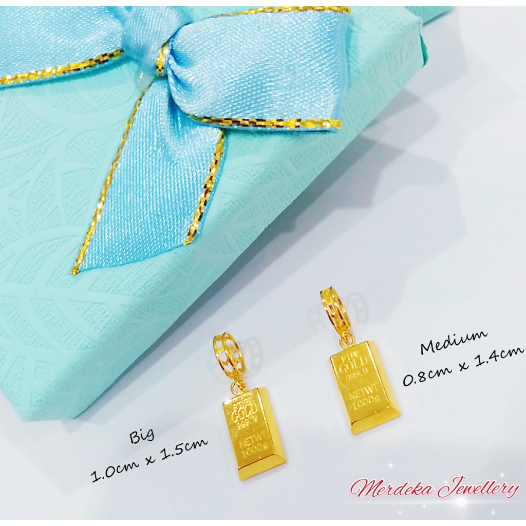 Merdeka 916 Gold Gold Bar Pendant/ Charm 小金条吊坠 916 金 ( 1g - 2g ...