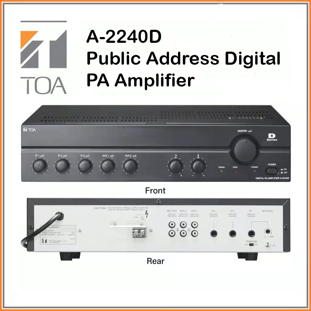 ( READY STOCK ) TOA A-2240D Public Address Digital PA Amplifier (240W