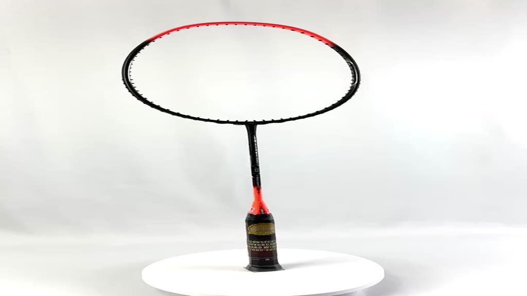 Apacs Nano Fusion Speed 722 Install String Elite III 4 knot+ Foc Overgrip (Original) Badminton Racket -Blk Orange(1pcs)