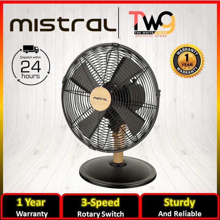 Mistral 12'' Table Fan with AC Motor & 3 Speed Rotary Switch | MTF1215M ...