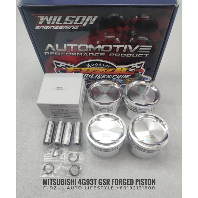 Wilson Engineering Forged Piston Kit Mitsubishi G T Gsr Turbo Mm Mm Shopee Malaysia