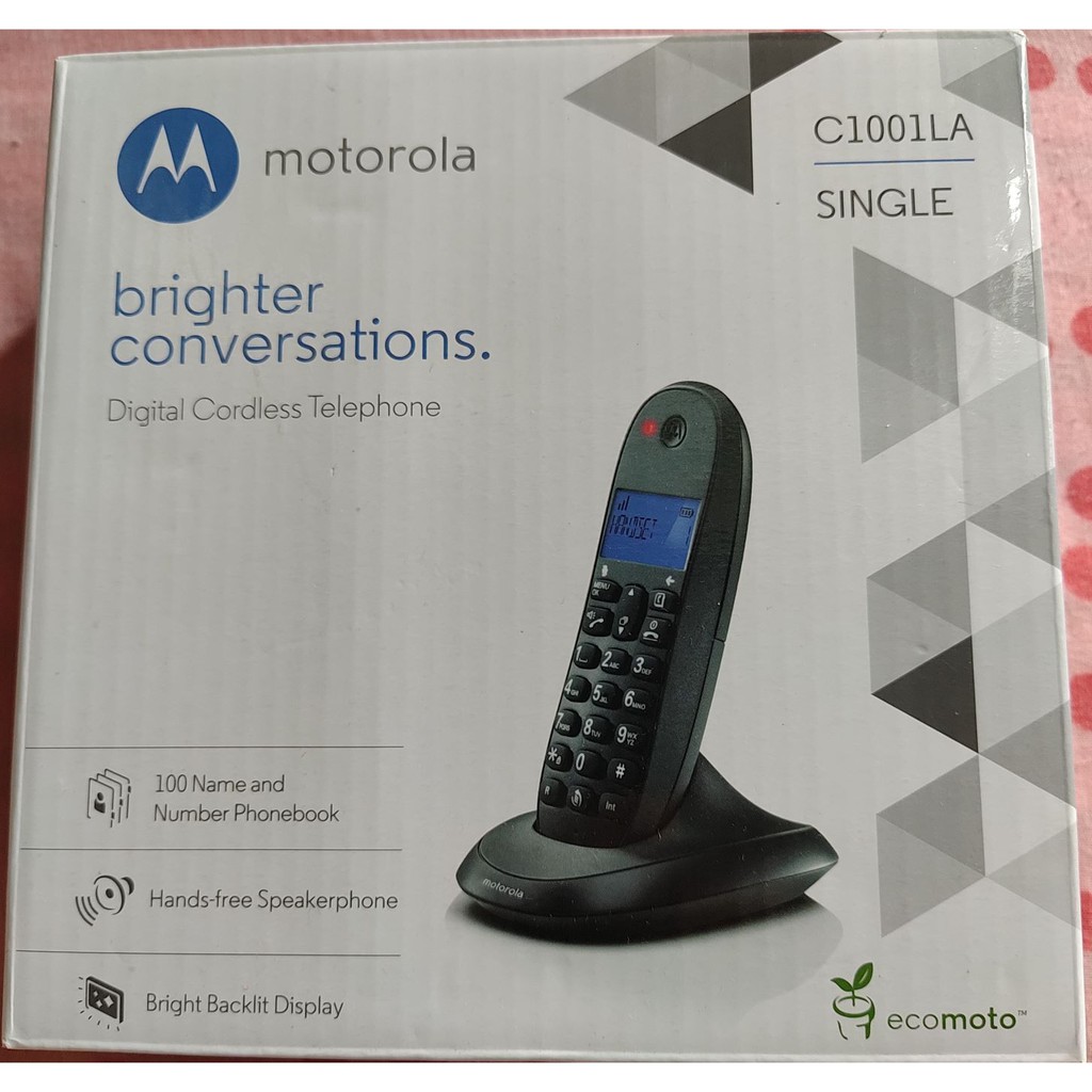 Motorola Cordless Phone C1001LA with Original Motorola Rechargeable