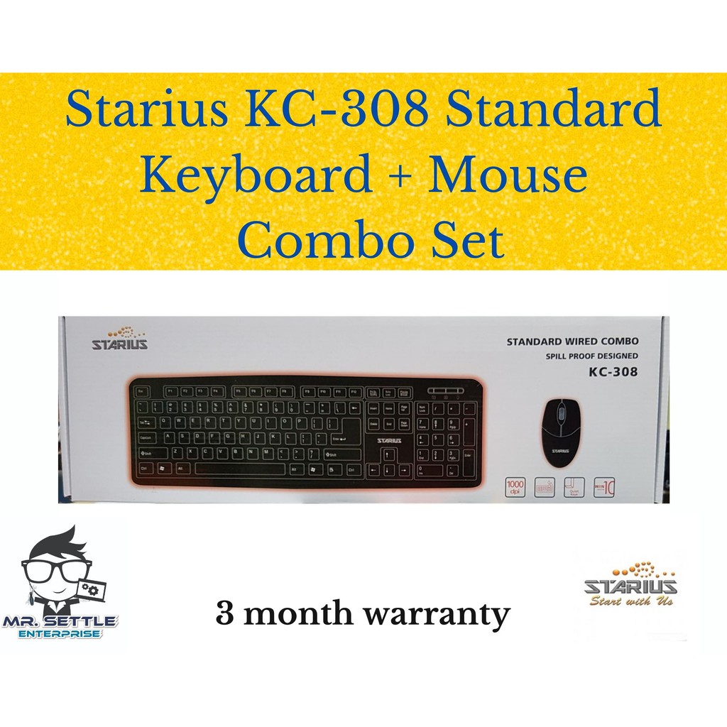 Starius KC-308 Standard Keyboard + Mouse Combo Set | Shopee Malaysia