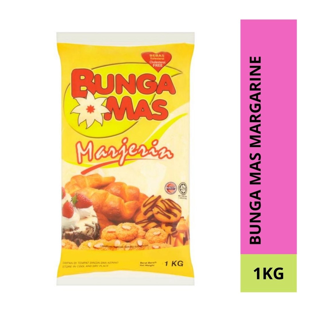 BUNGA MAS Marjerin 1kg MOI Bunga Mas Margarine [New Stock] | Shopee ...