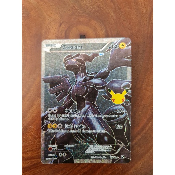 Pokemon TCG Full Art Zekrom 25th Anniversary Shopee Malaysia