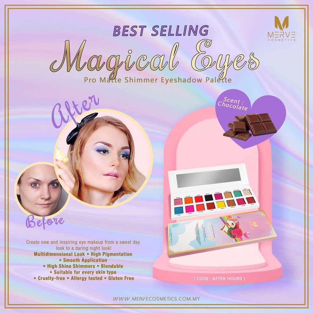 Merdeka Sale MAGICAL EYES (Eyeshadow Palette After Hours) Shopee