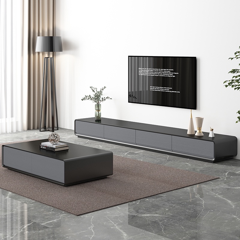 Nordic TV cabinet coffee table combination set modern minimalist living ...