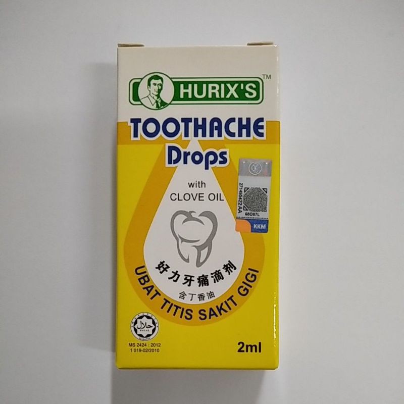 Hurixs Toothache Drops With Clove Oil 2ml Shopee Malaysia