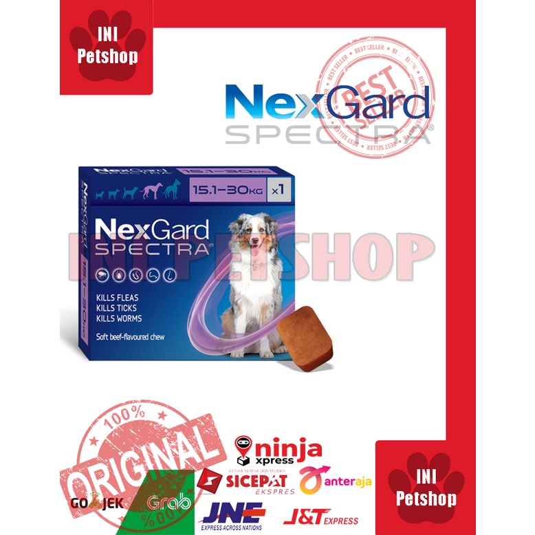 Nexgard Spectra Dog Lice Medicine, Size 1530 kg exp 102022 Shopee