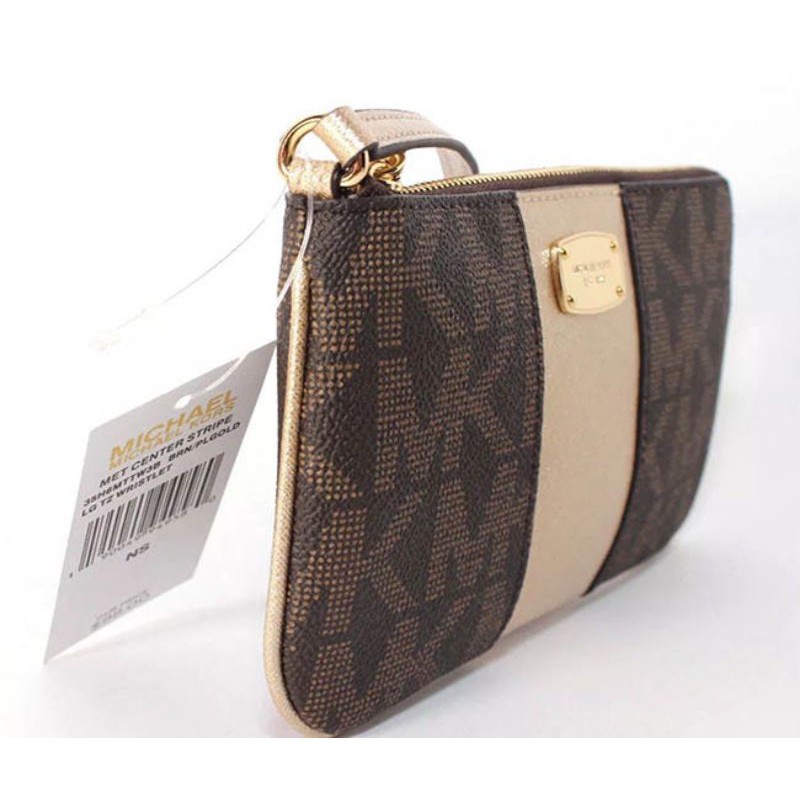 Michael kors center stripe clutch deals