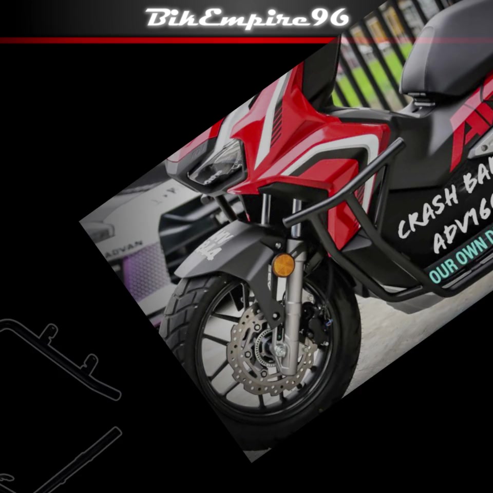 Honda ADV160 Heavy Duty Premium Design Crash Bar Frame Solid Strong ...