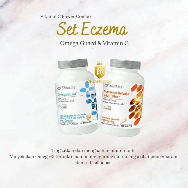 HQ ORIGINAL SHAKLEE SET ECZEMA/VITAMIN C/OMEGA GUARD/HERBAL BLEND