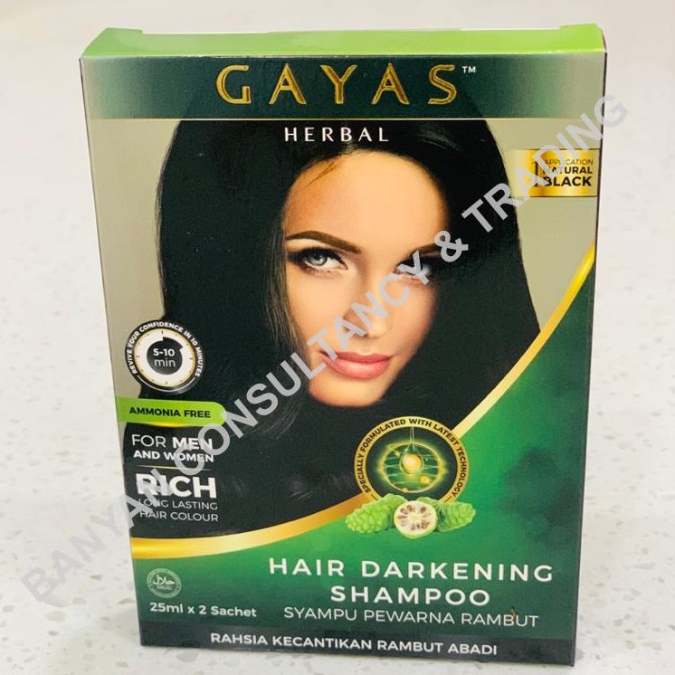 Gayas Herbal Hair Darkening Shampoo (Black) | Shopee Malaysia