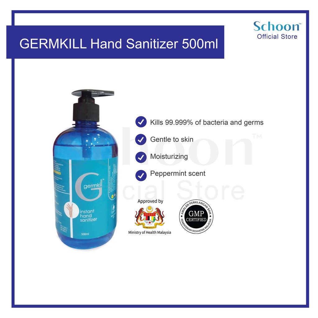 GERMKILL Hand Sanitizer 500ML | Kills 99.999% of germs and bacteria ...