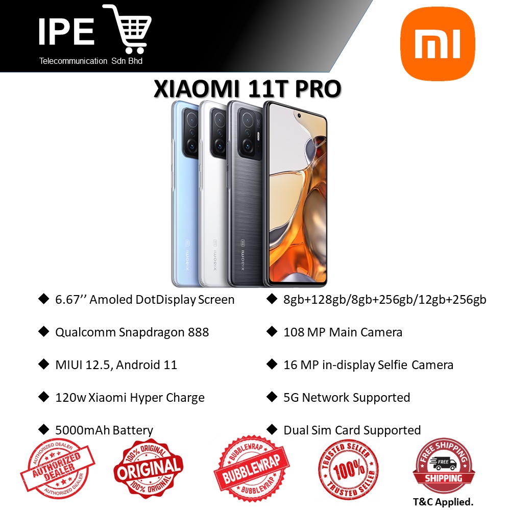 Xiaomi 11T Pro Meteorite 長 Gray 128gb 8gb