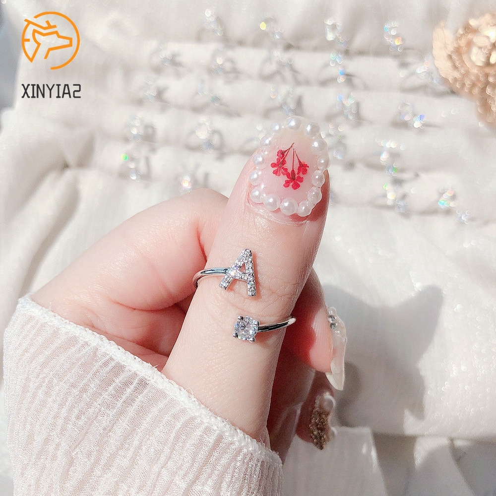 1PC Punk Cool Nail Jewellery Inlaid Rhinestone Finger Rings Fake Nail Art  Rings for Women