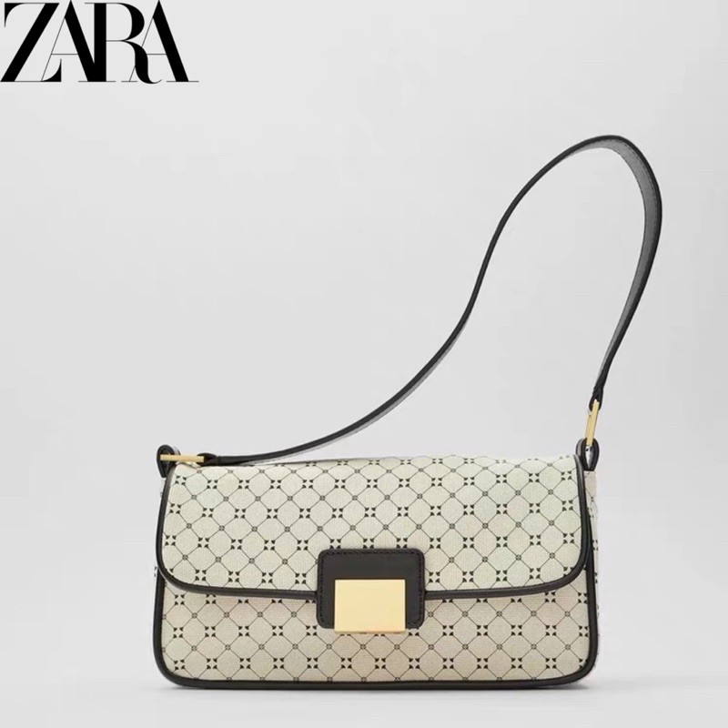 ZARA Geometric print shoulder bag