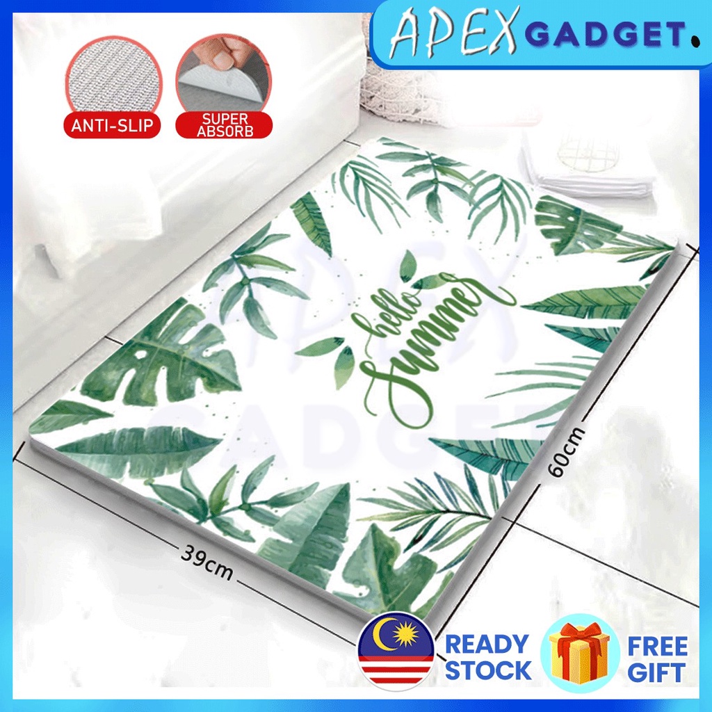 AP Japan Diatomite Mud Mat / Diatomite Mat / AntiSlip Fast Absorbent Floor Mat / Tikar Lantai