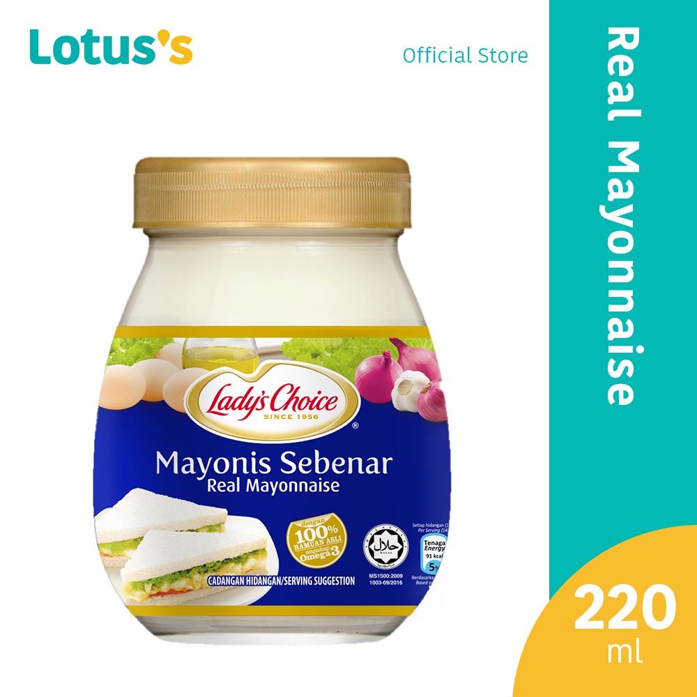 Lady's Choice Real Mayonnaise Jar 220ml Shopee Malaysia