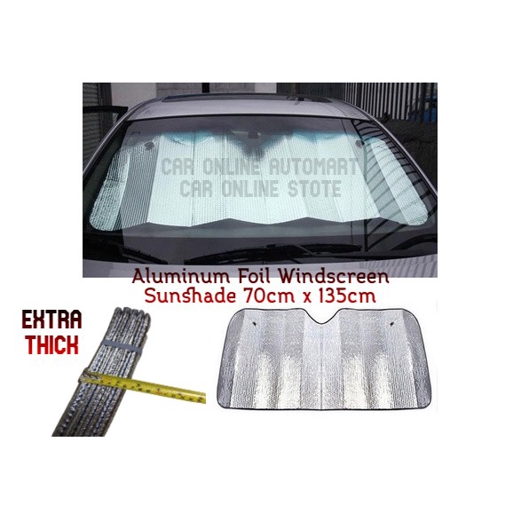Extra Thick Car Front Windshields Sun Shade(135*70 cm) Heat & Uv