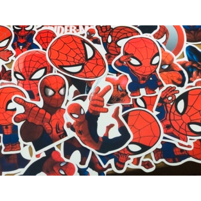 SpiderMan Sticker (10 pieces) Shopee Malaysia