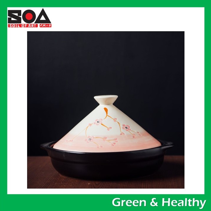 SOA Ceramics Tajine Pot Kitchenware Sakura Blossom Pink/Blue 樱花盛开粉色/蓝色