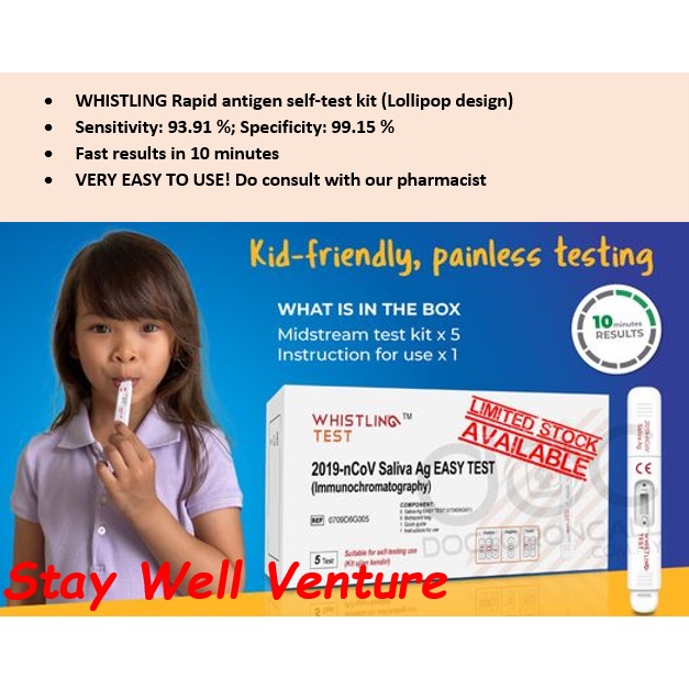 [Ready Stock] Whistling COVID-19 Home Rapid Antigen Kit (RTK) Lollipop ...
