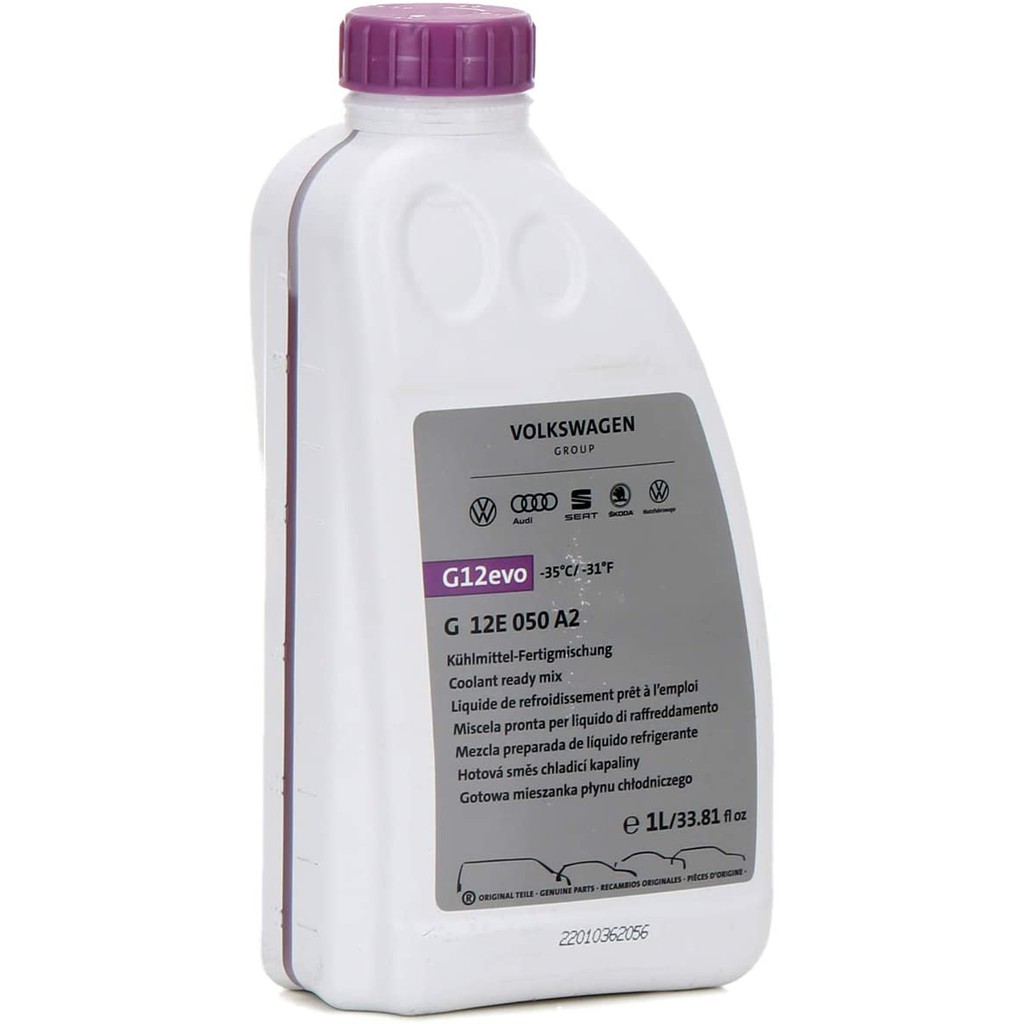 Genuine Audi Skoda Volkswagen G12 Evo Ready Mix Antifreeze Coolant G12E050A2, G013A8JM1, 1 litre