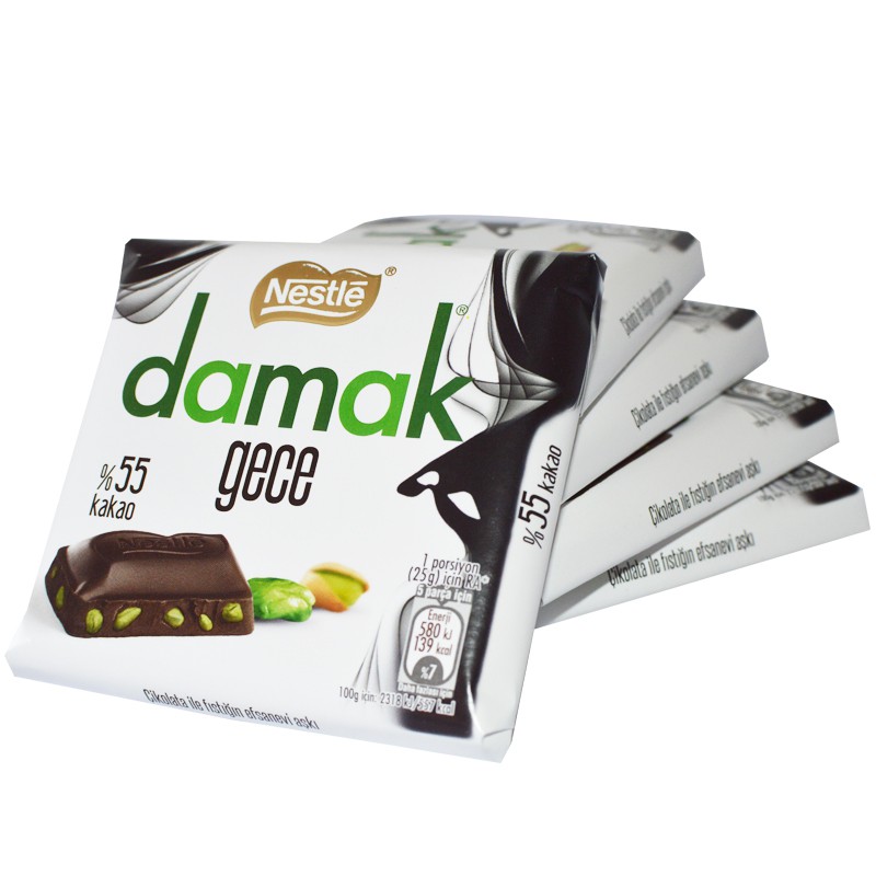 Nestle Damak Gece Chocolate Pistachios 65g Shopee Malaysia