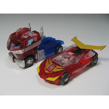 TakaraTomy Transformers Animated Sons Of Cybertron Set Optimus Prime &  Rodimus (Clear Ver)