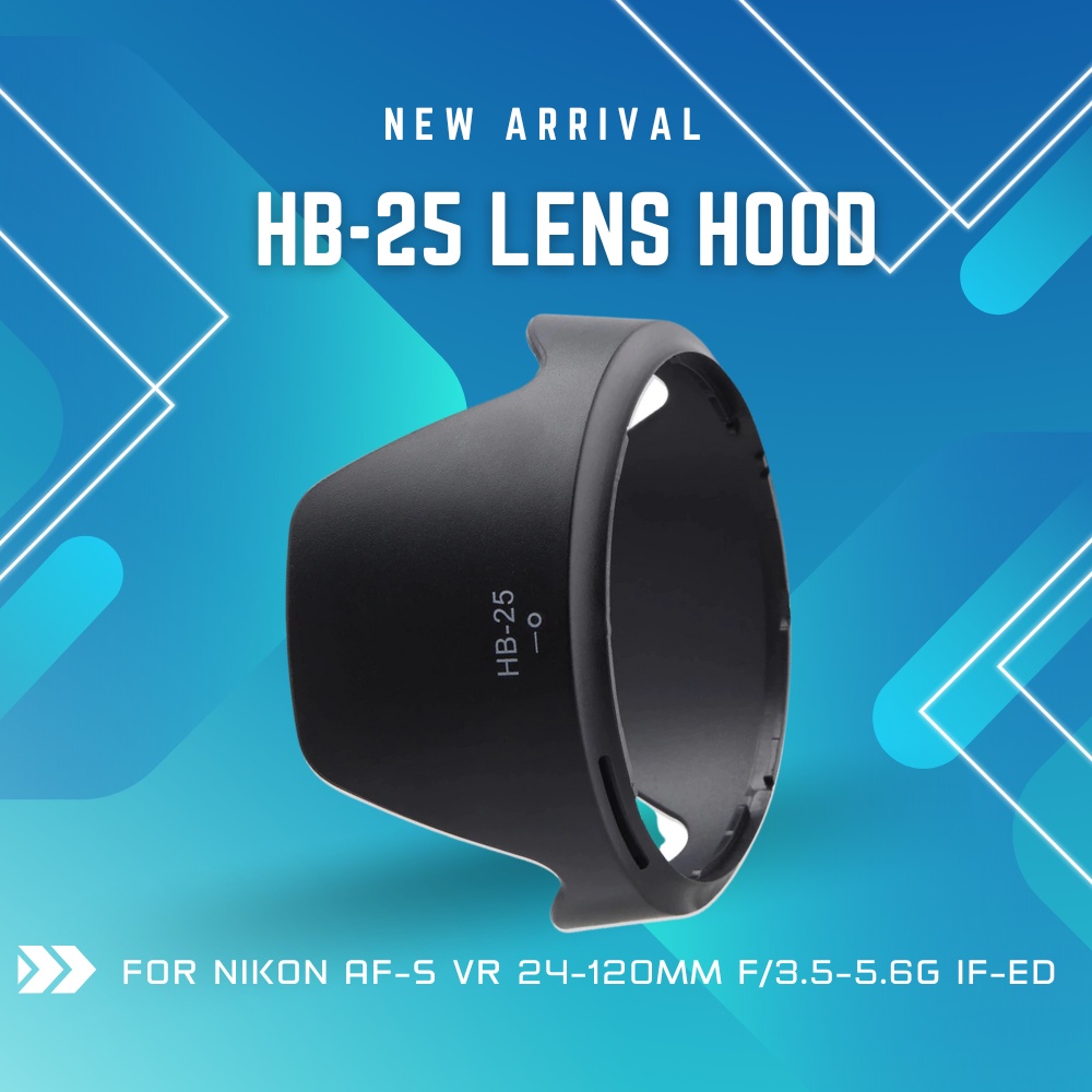 HB-25 HB25 Lens Hood For Nikon AF-S VR 24-120mm f/3.5-5.6G IF-ED Nikon ...