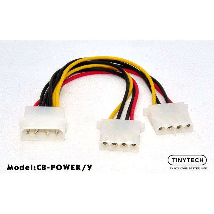 Tinytech computer 4 pin molex power supply Y splitter cable Shopee