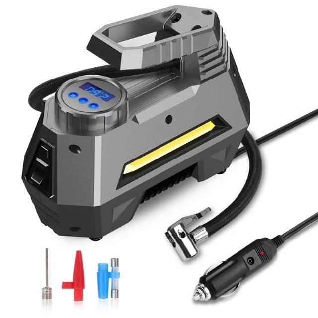 Portable Air Compressor Tire Inflator - With Digital Pressure Gauge ...