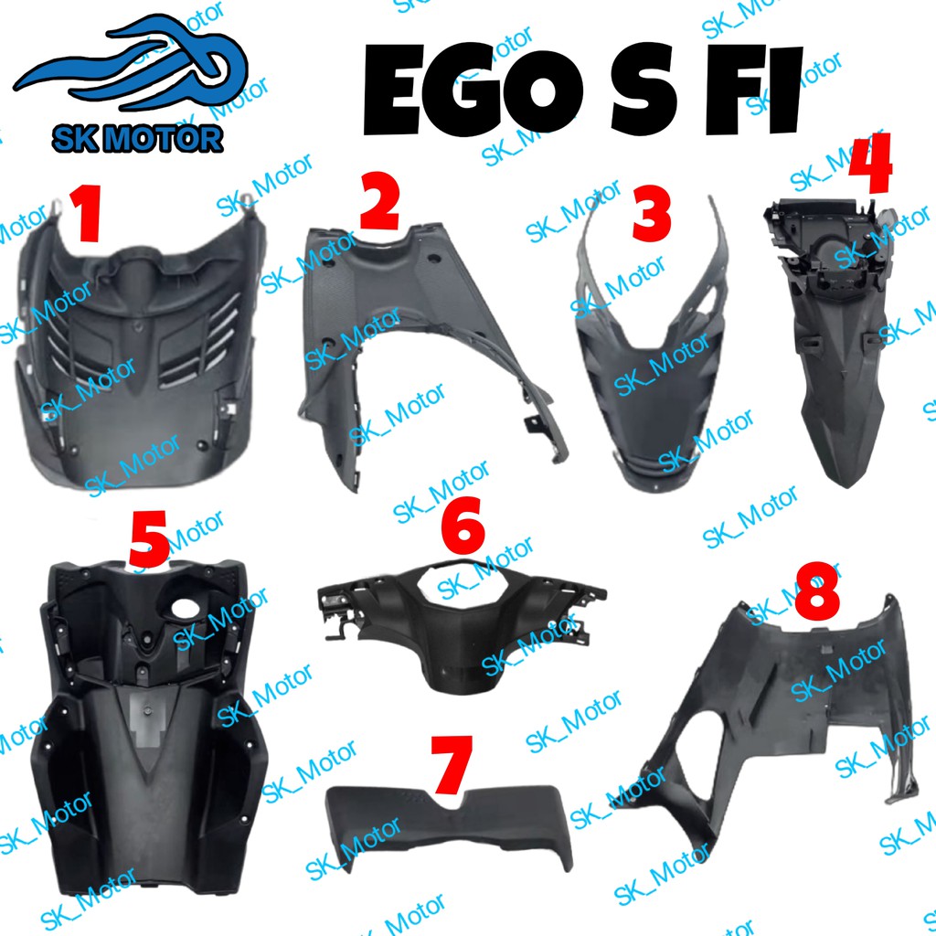 Yamaha EGO S Fi Original Inner Cover Full Set Meter Cover Tengah Cover ...
