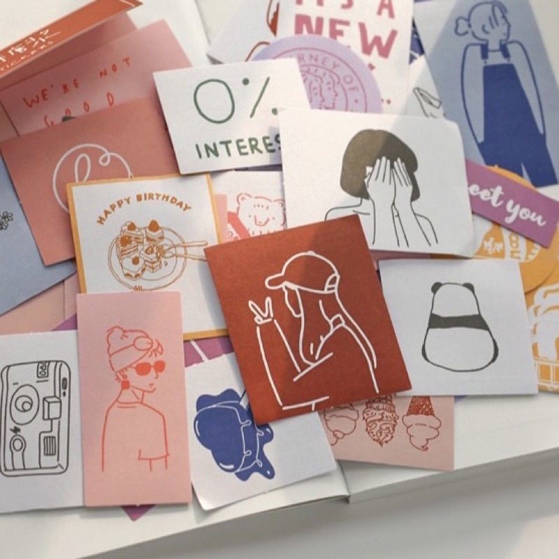 [WALL DECO STICKER] Giftandtape Set of 60 pcs Pack Minimalist INS Style ...