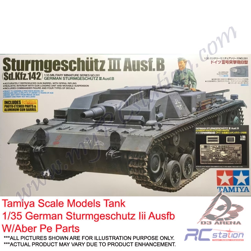 Tamiya Scale Models Tank #25143 - 1/35 German Sturmgeschutz Iii Ausfb W ...