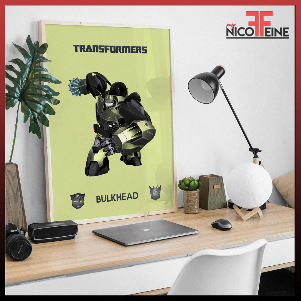 NEW Transformers Autobots Bulkhead Robot Minimalist Large Poster Print ...