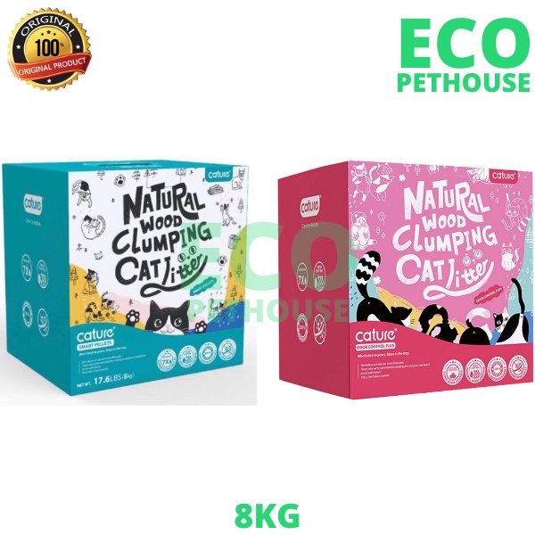 CATURE 8KG Natural Wood Clumping Cat Litter Shopee Malaysia