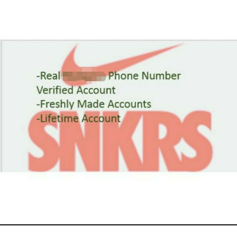 Ready Stock Nike SNKRS Phone Number Verified Account with 5 days warranty Catchall Account Shopee Malaysia