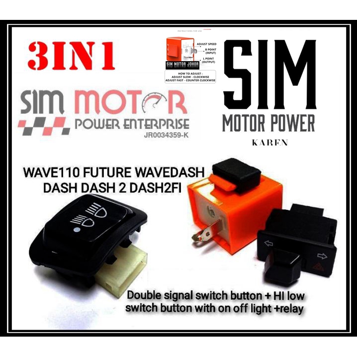 Honda RSX150 RS150 PNP Double Signal Switch WAVE100-R HONDA RS150R