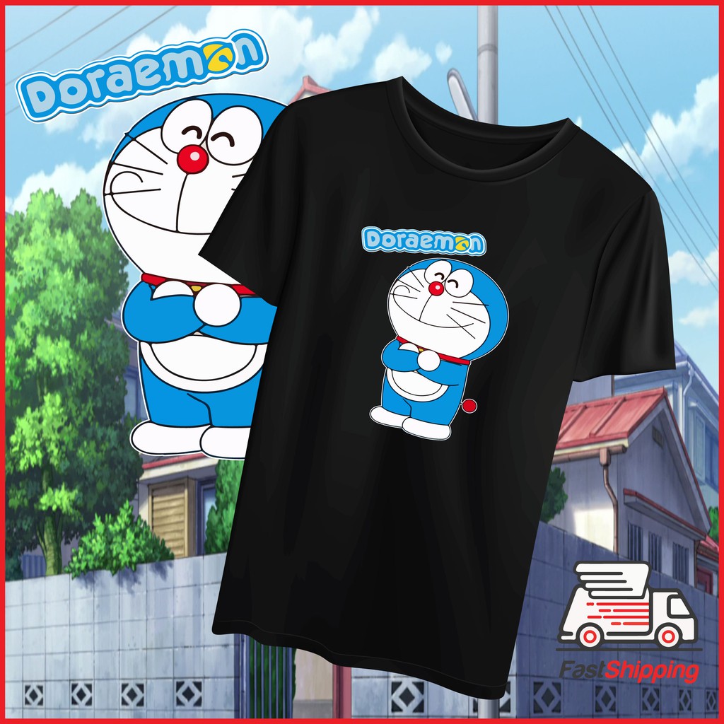 Doraemon tshirt / TEE 100 COTTON/ KIDS AND ADULT ( A DESIGN ) Shopee