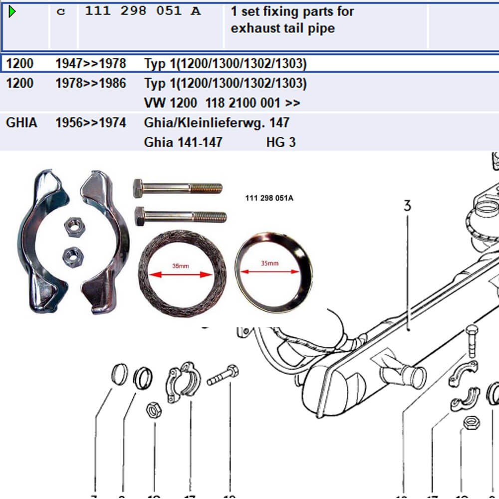 VW Tail Pipe Clamp Install Kit Exhaust Clamp 35MM Shopee Malaysia