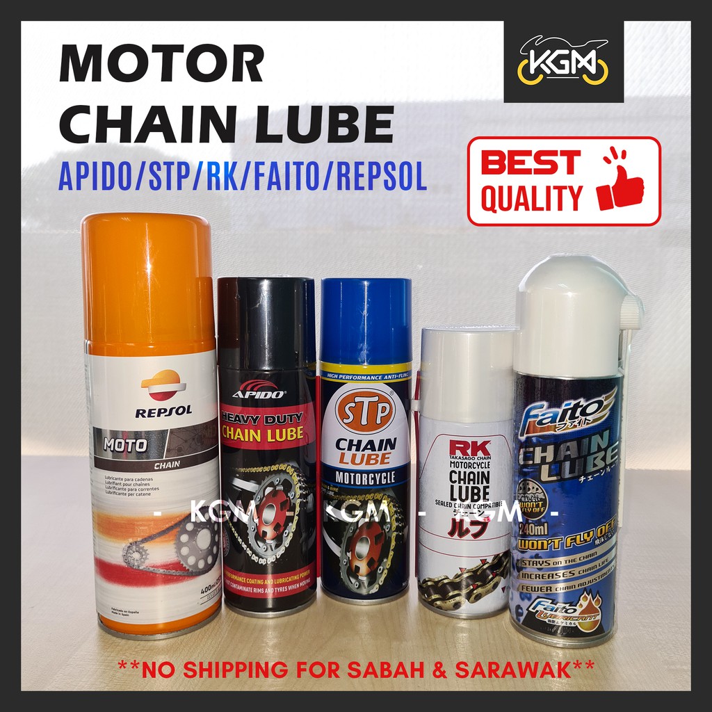 Chain Lube for Motor / Motorcycle [APIDO / STP / RK / FAITO / REPSOL