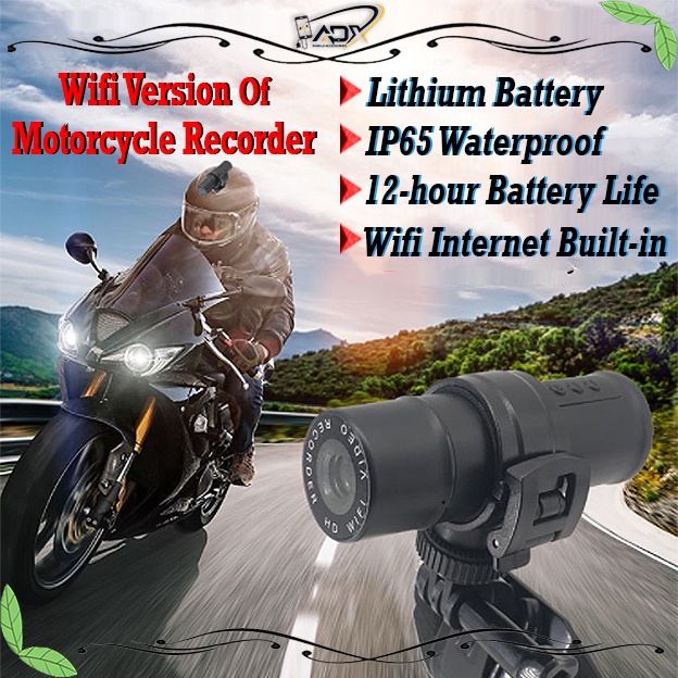 ADX Waterproof Motorcycle Camera DVR Camcorder Full HD Bicycle