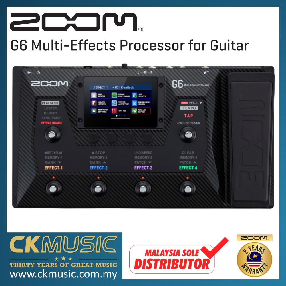 Zoom G6 Guitar Multi Effects Processor Shopee Malaysia
