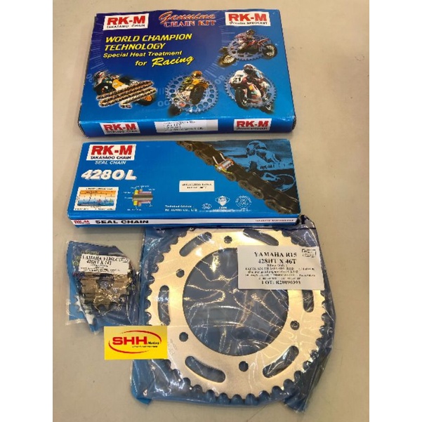 R15 V3 ORING CHAIN + SPROCKET HEAVY DUTY FULL SET FRONT REAR GIGI SPOKET RANTAI ORING SEAL
