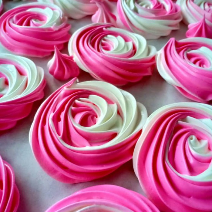 [READY STOCK] Halal Meringue Roses Strawbery (Bulk 40pcs/set) | Shopee ...