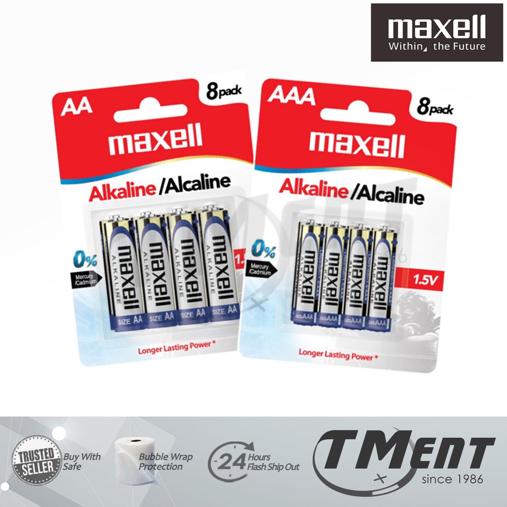 𝟴𝗣𝗖𝗦 Maxell Alkaline Aa Aaa Battery Long Lasting Heavy Duty Alkaline Battery Lr6 Lr06 Lr3 0707